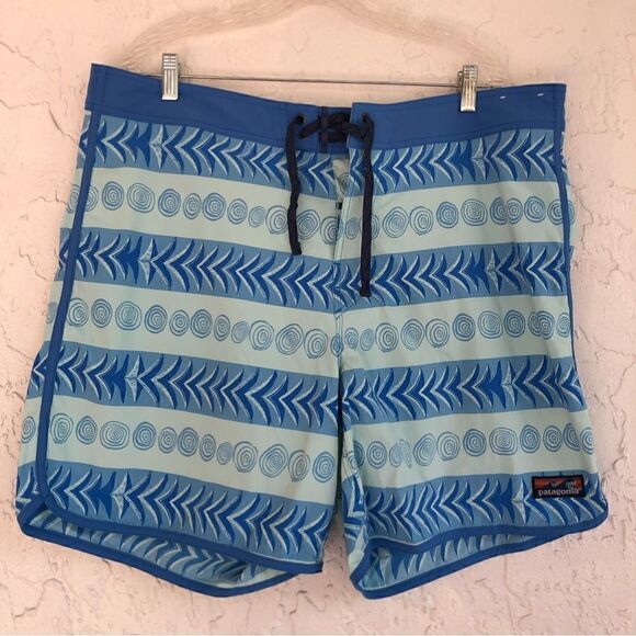 PATAGONIA Vintage Wavefarer Logo Swim Trunks Size 40 Board Shorts Baggies - Picture 1 of 7